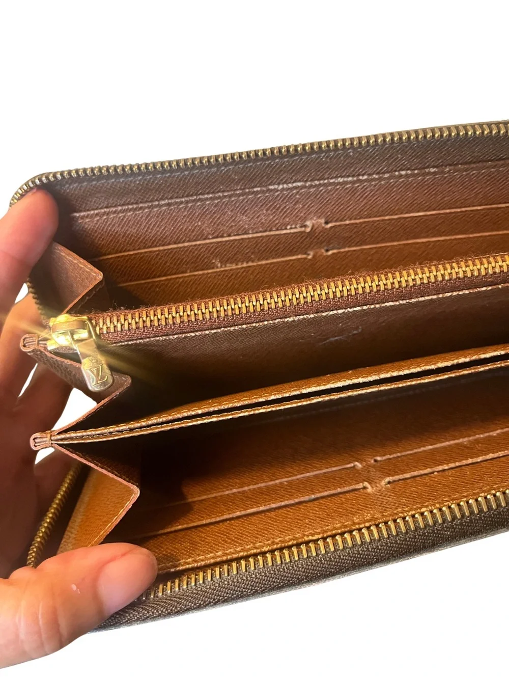 Louis Vuitton Brown Monogram Zip Wallet